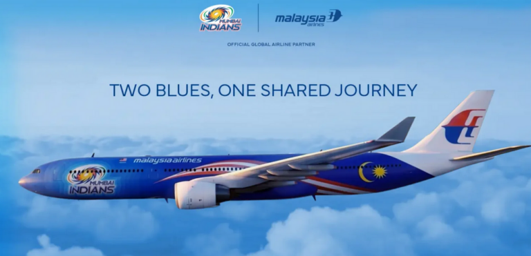 Malaysia Airlines Mumbai Indians aircraft livery A330 aviation collaboration