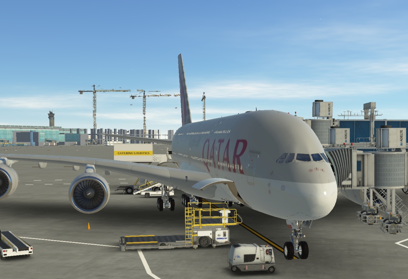 Qatar Airways has temporarily grounded its entire fleet of Airbus A380 superjumbos